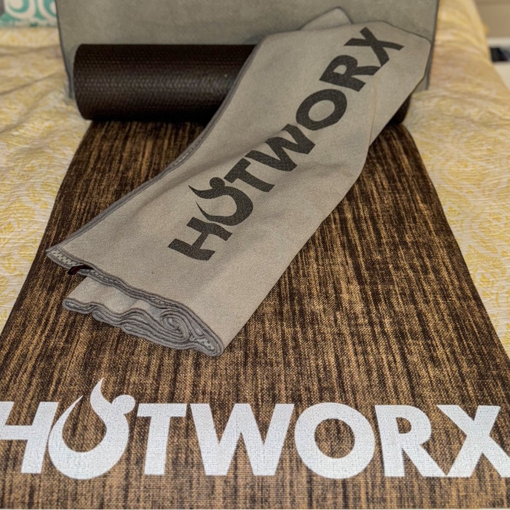 Lightly Used.  HOTWORX towel and mat.